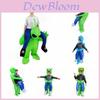 Inflatable Alien Costume For Halloween With Funny Cartoon Character Design In Green Color