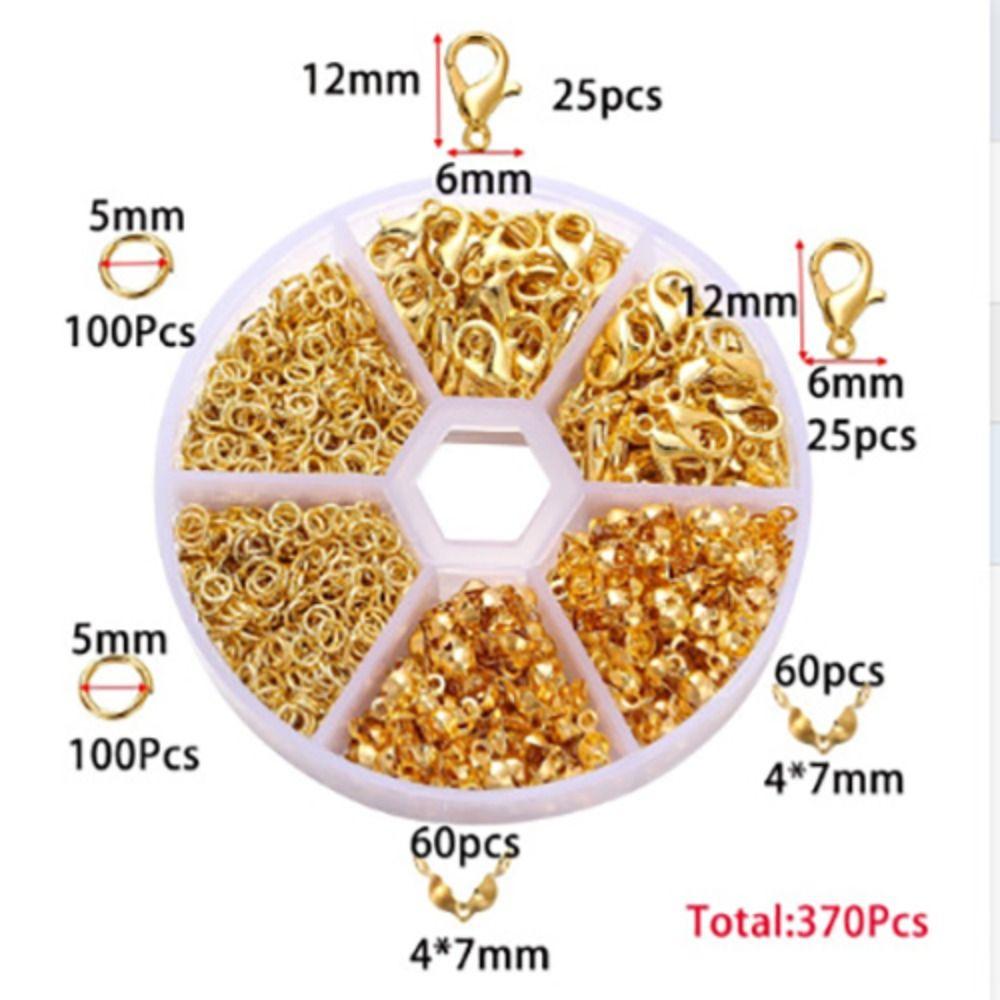 370/570PCS Gold Silver Loop Closure Metal Lobster Clasp High Quality Necklace Connection gold-370PCS