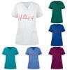 Women Short Sleeve V-neck Tops Working Color Pocket Blouse