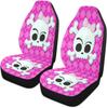 Teschio di Zucchero Rosa Coprisedili Auto Set da 2 Pezzi Protezione Sedile Anteriore Veicolo Accessori Interni Protettori Tappetini Auto Universali