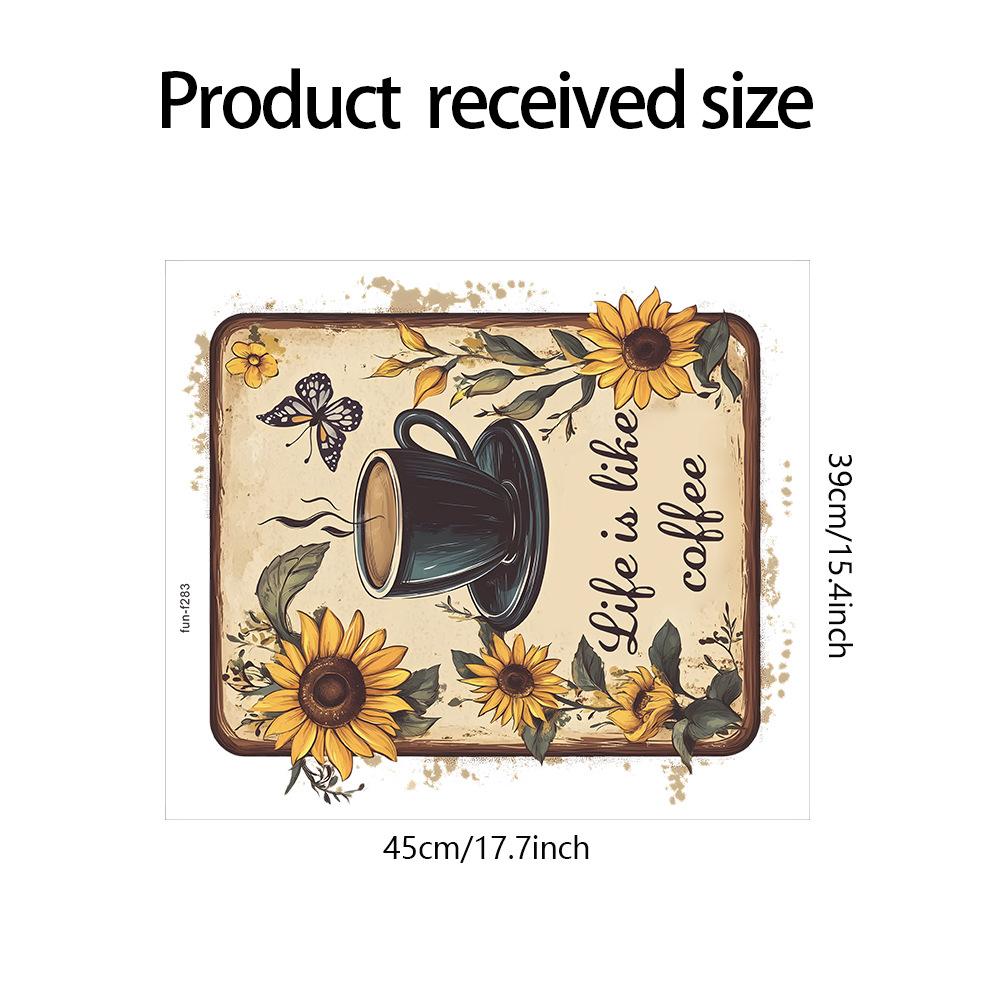

Расписная кофейная кружка бабочка кухня столовая фон ландшафтный дизайн настенная наклейка 39*45cm/fun-f283