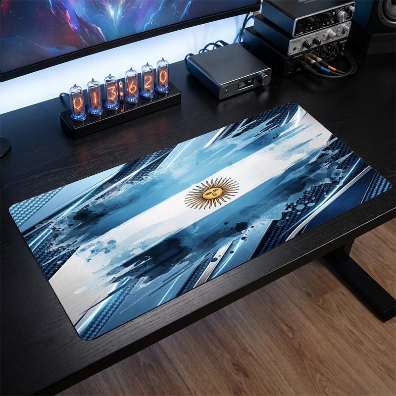 Tappetino Mouse Scudo Calcio Argentina, Tappetino da Scrivania Esteso Antiscivolo in Gomma per Gaming Ufficio Laptop Regalo per Fan