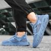 Fashion Mesh Sneakers for Men Handmade Shoes Men Blue Sneakers Outdoor Summer Comfortable Transparent Mesh Walking Shoes Korean Edition