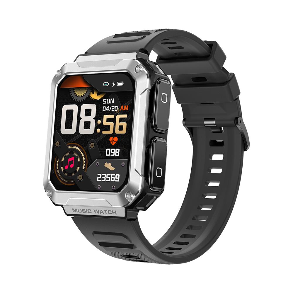 T93 Smart Watch 1,96 Zoll 4 GB Speicher Wireless Bluetooth Anruf Ohrhörer Sport Musik Kopfhörer Smart Watch für Männer Frauen