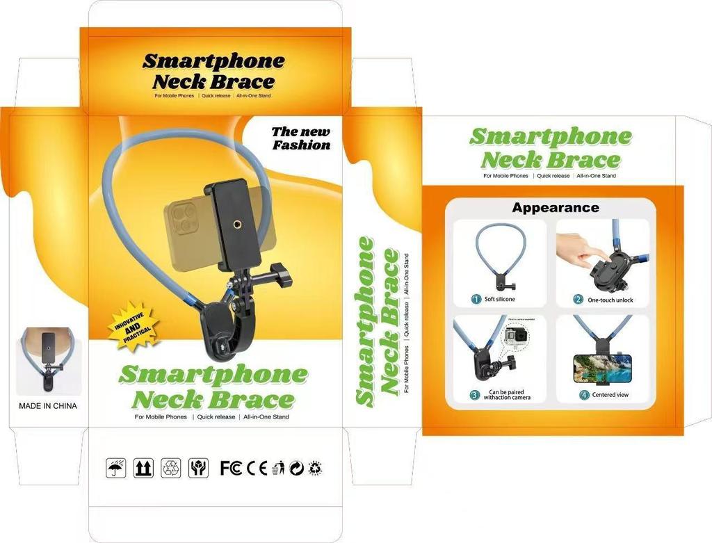 Rotatable Magnetic Neck-Mount for Live Streaming and Outdoor Sports