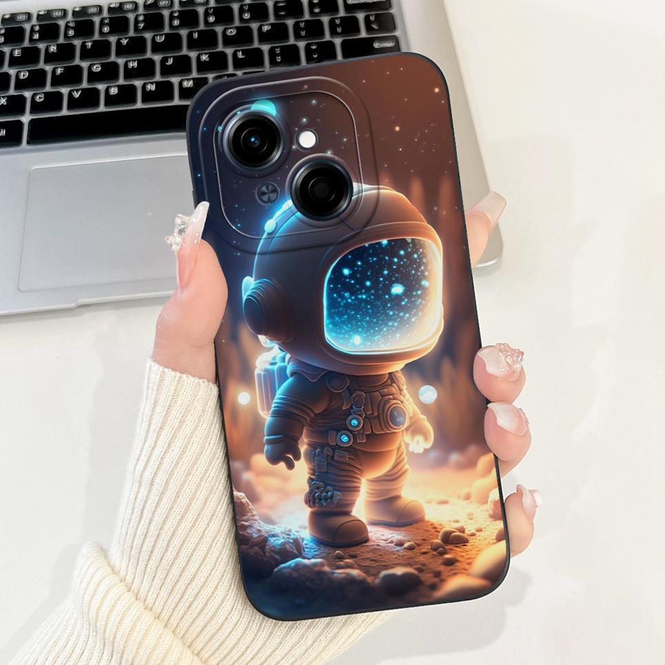 Cartoon Fashion Back Cover For Tecno Spark GO 2025 GO 1 Pop 9 Phone Case Silicone Soft TPU Dragon Astronaut Black Cat Funda Bag