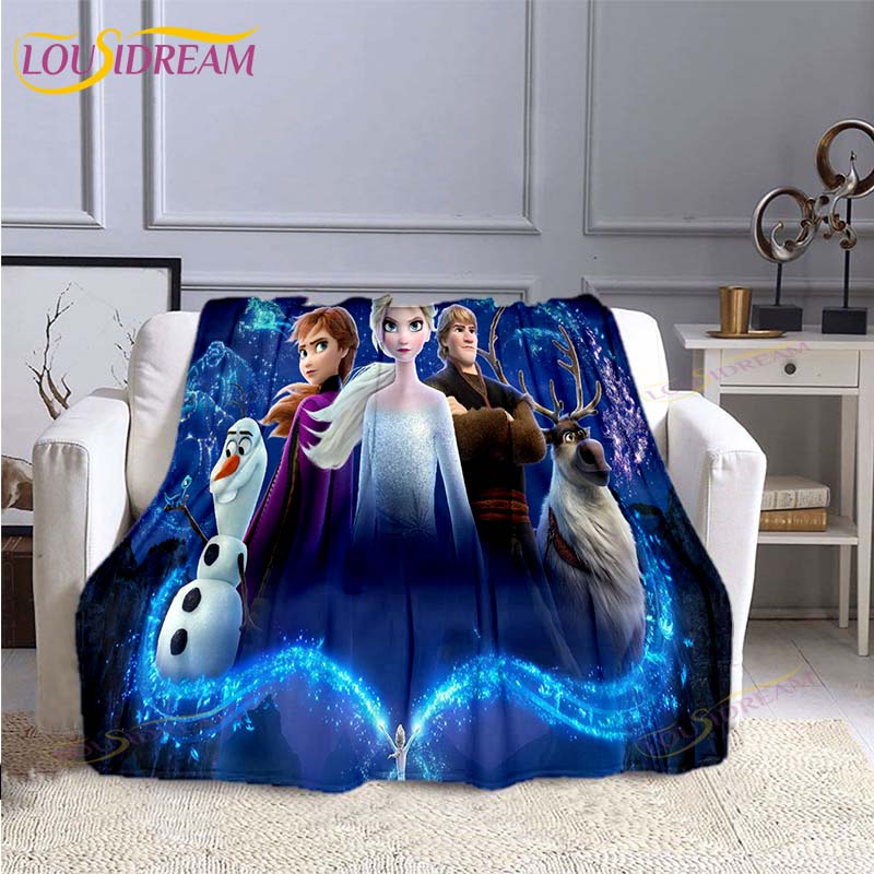 Gefrorene Mode-Decke Anime Flanell Bett-Überwurf Weiche 3D-bedruckte Cartoon-Decke Sofa Reise Camping Kinderdecke