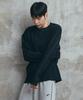 SUPERSUB Coverstitch Fingerhole Waffle Long Sleeve T-Shirt - Black