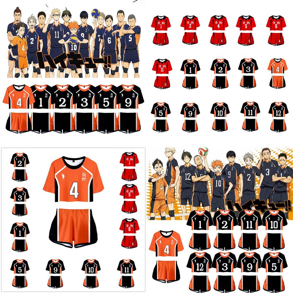 Haikyuu Karasuno Nekoma High School 3d Printed Women Costume Stylish Short Sleeve Tshirt And Shorts Set