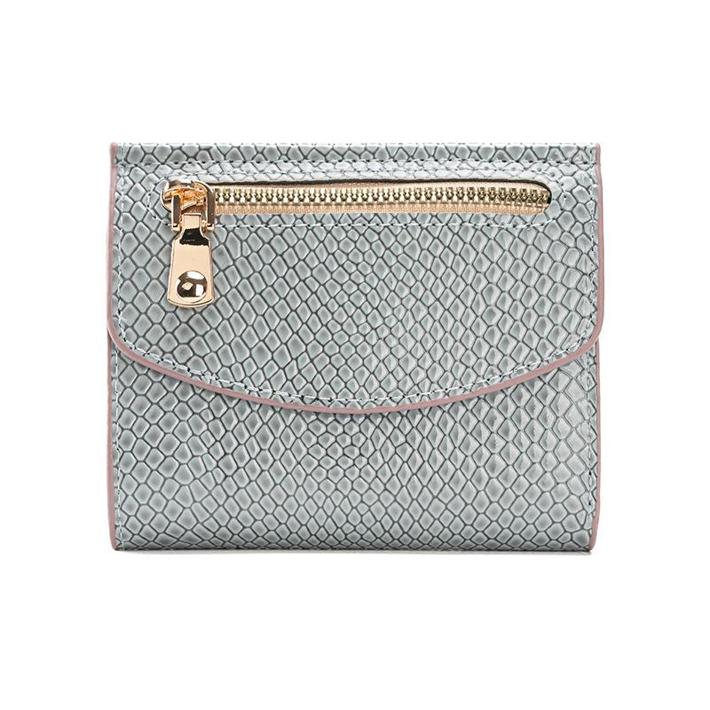 Fashionable Wallet Small Crocodile-patterned Bag Large Denomination Multiple Slots Coin Purse