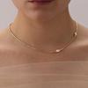 Nische Einfach Mode Exquisit High-End Metall Inlay Perle Zirkon Anhänger Schlüsselbein Kette Trendig Temperament Vielseitige Halskette