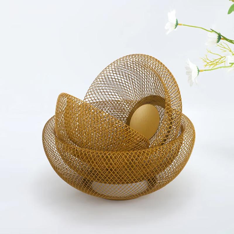 Bird's Nest Metal Mesh Fruit & Snack Basket
