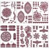 1pcs Red Lace Henna Tattoo Body Sticker Henna Art Temporary Tattoo Hand and Foot for Wedding Eid Al Fitr Coming-of-age Ceremony