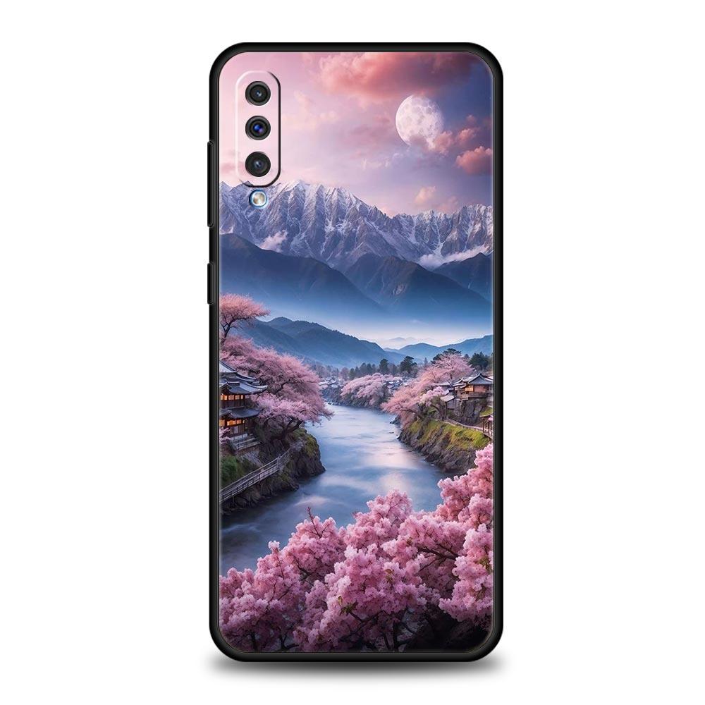Rosa Sonnenuntergang Berg Handyhülle für Samsung Galaxy A56 A36 A26 A16 A34 A24 A42 A22 A20 A12 A40 A30 A10 5G Weiche TPU Hülle