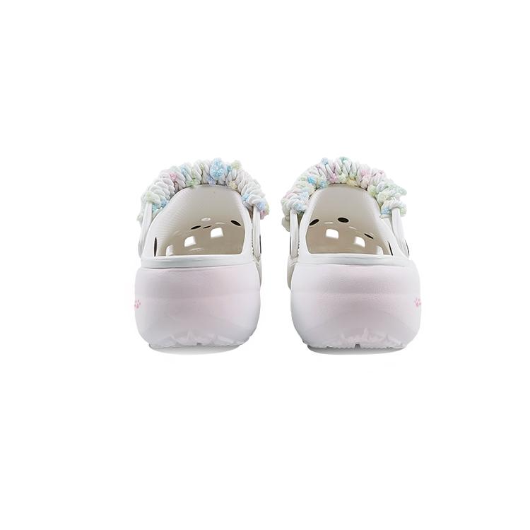 Crocs Classic Platform Clog EVA Sweet Meow Claw Classic Cloud Dopamine Girly Cute Gradient Hand-Painted Hole Shoes Women's White