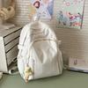 Summer New Water Canvas Bag Literary Japanese Female Lazy Wind Small Backpack Simple Solid Color Female Backpack
