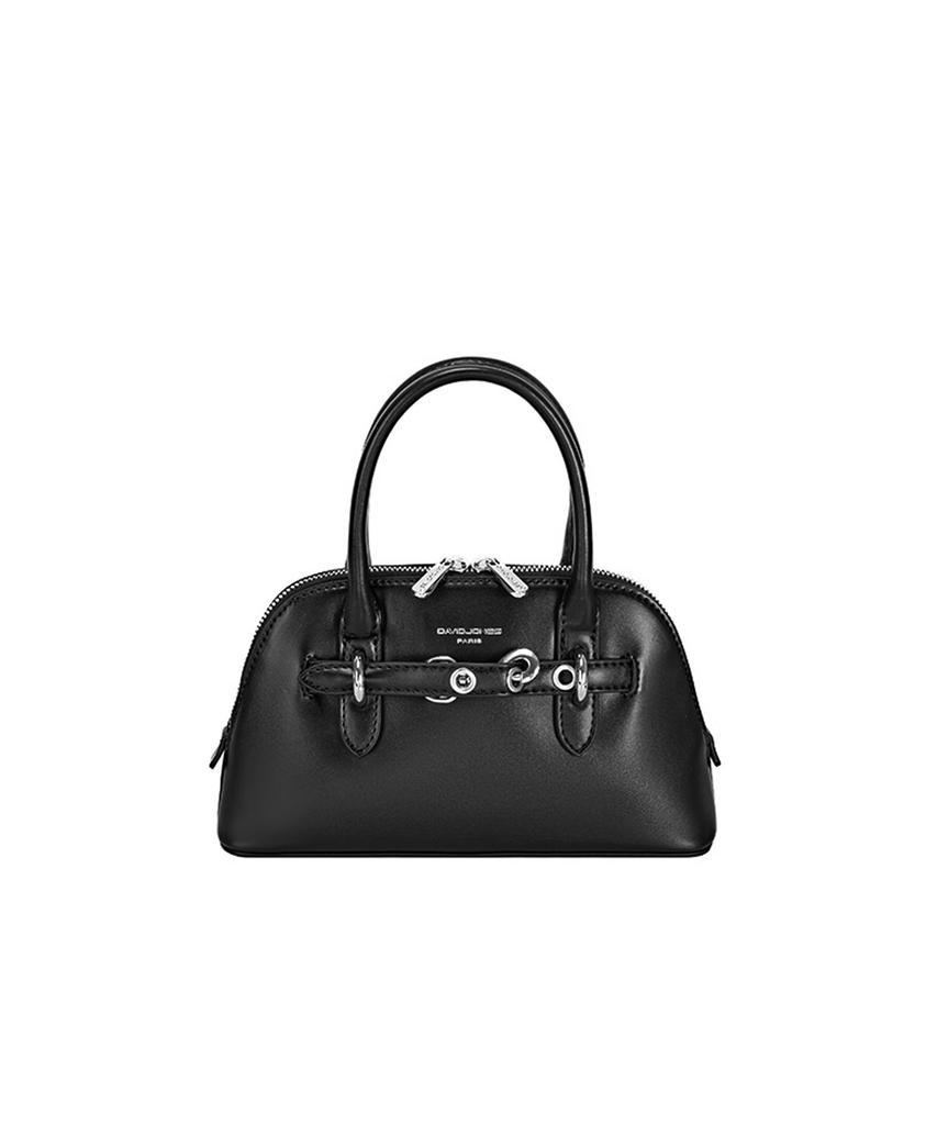 David Jones Le Mare 3-Way Top Handle Mini Belted Tote Leather Bag_Black(Cm8265)