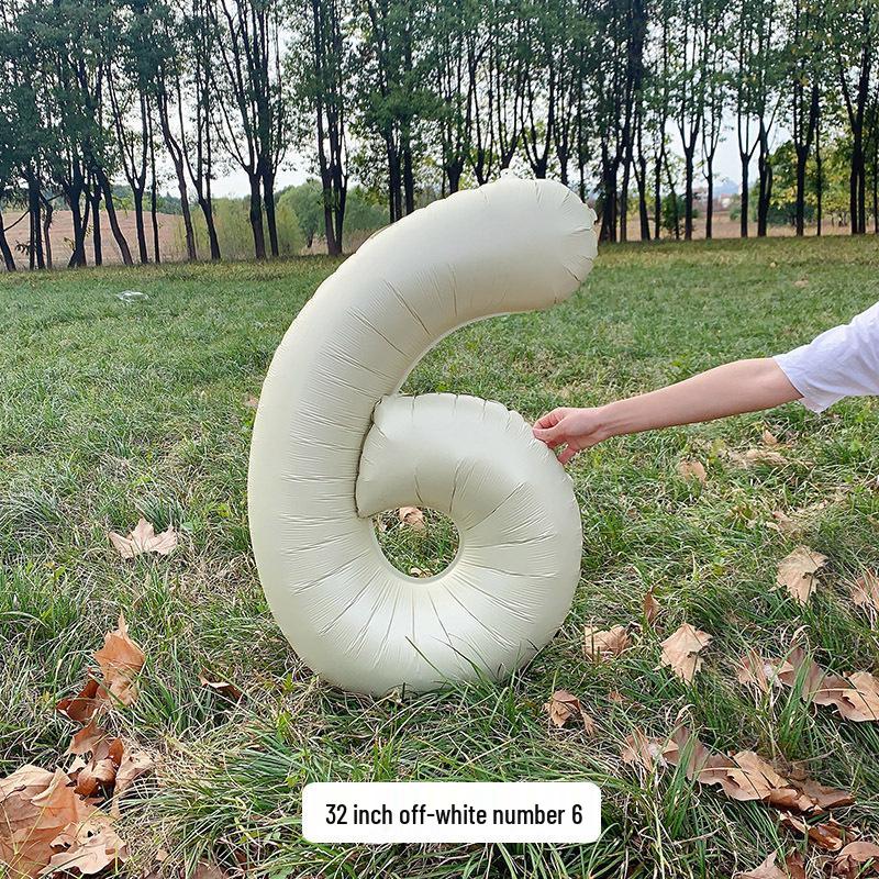Large Milk White Number Balloons (32/40 inch) – Ideal for Kids' Birthday Parties and Outdoor Photo Props