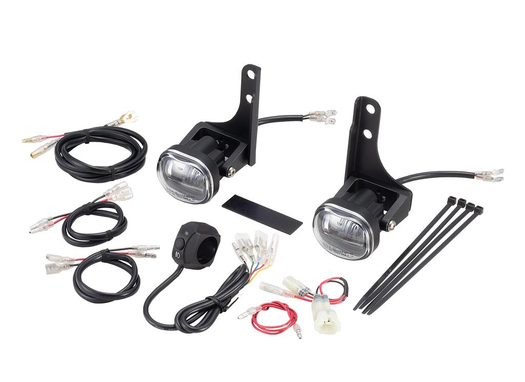 Kijima Motorcycle Parts Fog Lamp Kit LED Auxiliary Light Waterproof IP67 18W White CRF250L/RALLY('20-) (2 Lights) 5000-6200K 205-6159