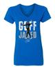 Detroit Quarterback Jared Goff Fans Damen V-Ausschnitt T-Shirt Unisex T-Shirt