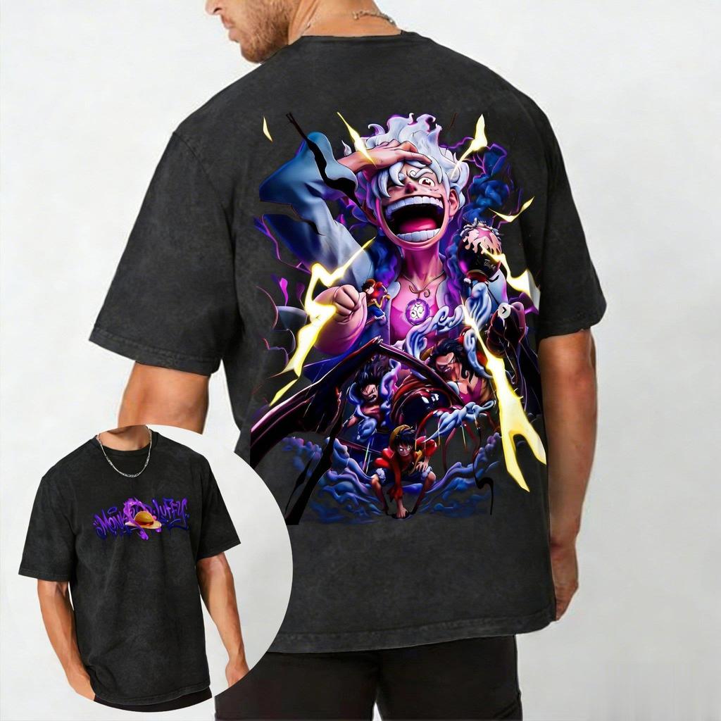One Piece Luffy Anime Grafik T-Shirt Herren Damen Kurzarm Tee 2026 Sommer Mode Streetwear Lässig Harajuku Y2k Oberteile