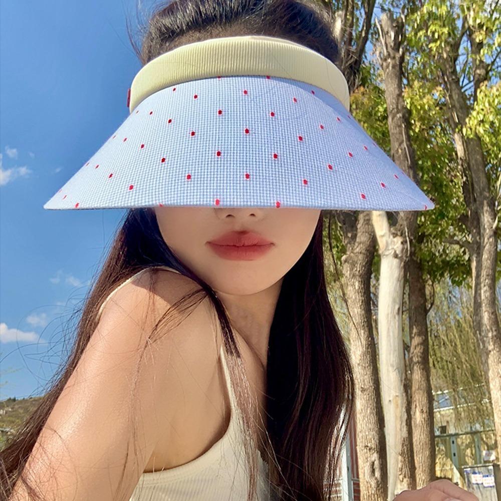 

Sweet Empty Top Cap Anti-UV Visor Cap Fashion Woman Sun Hat Beach рожевий