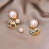 Silber Perlen Tropfen Kleines Pferd Anhänger Ohrstecker - Elegante Retro Ohrstecker für Damen