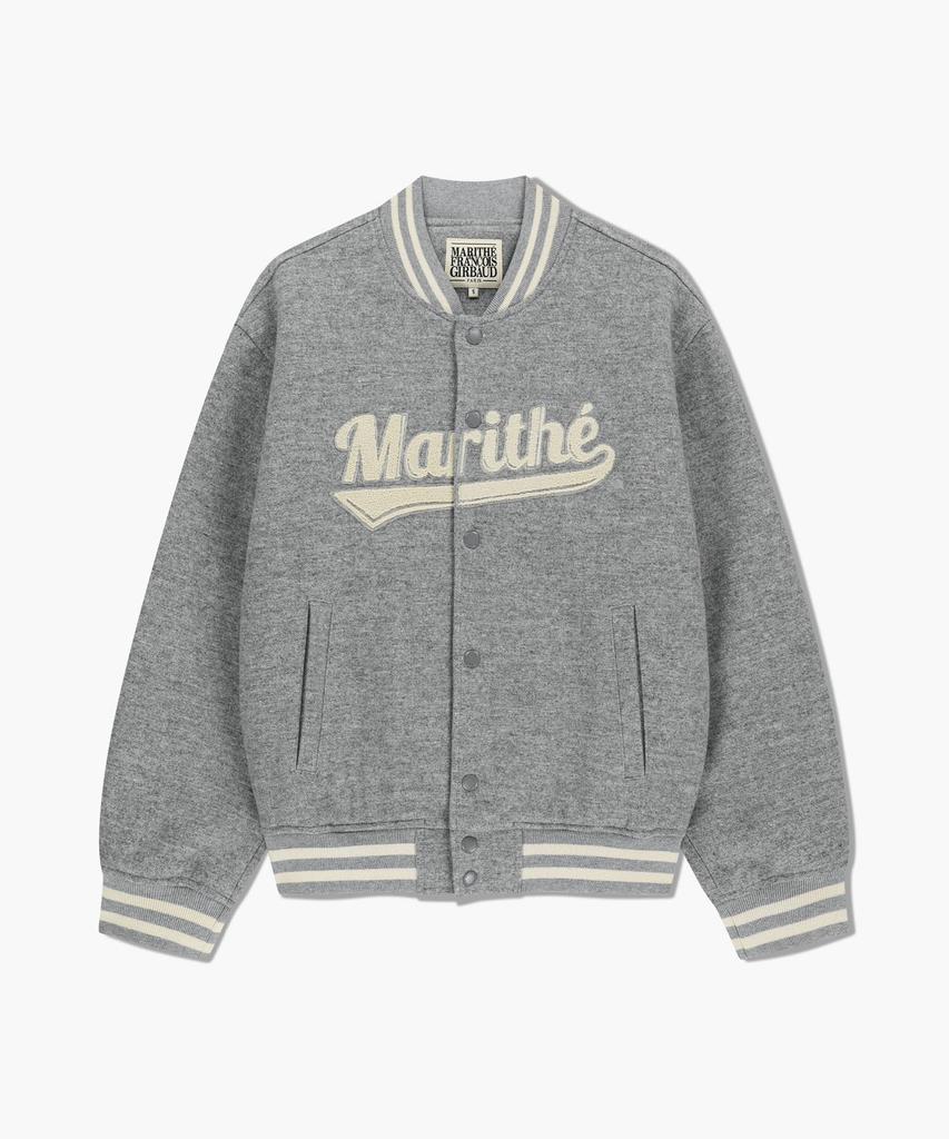 Marith + Franois Girbaud Wool Varsity Jacket Heather Gray