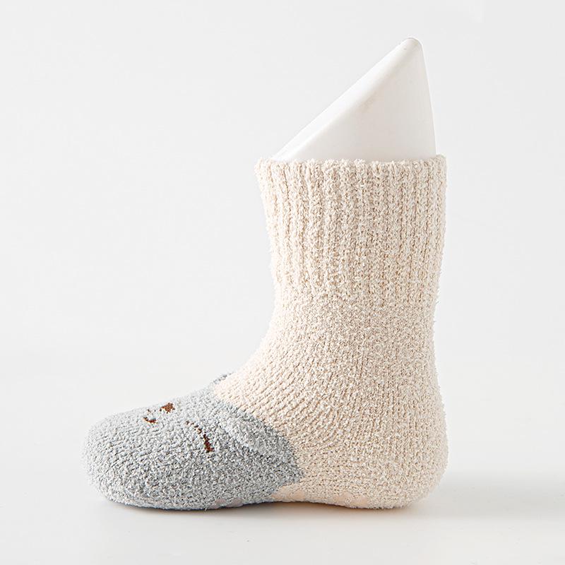 Newborn Baby Coral Fleece Velvet Warm Calf Socks for Spring, Autumn, Winter