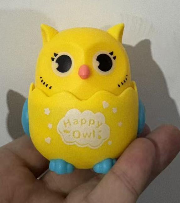 Simulation Animal Owl Clockwork Toy Children's Cartoon Winding Creative Press Owl Inertia Toy Small Baby Birthday Gifts