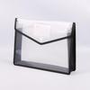 A4 Transparent Large Capacity Snap Button File Bag for Office and Student Documents