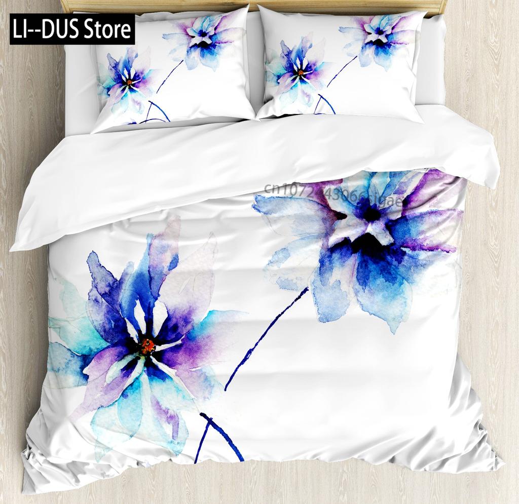Comforter Colorful Dragonfly Wing Queen Size Bedding Set For Kids Teens Adult Comforter Decoration 3 Pcs Bed Set