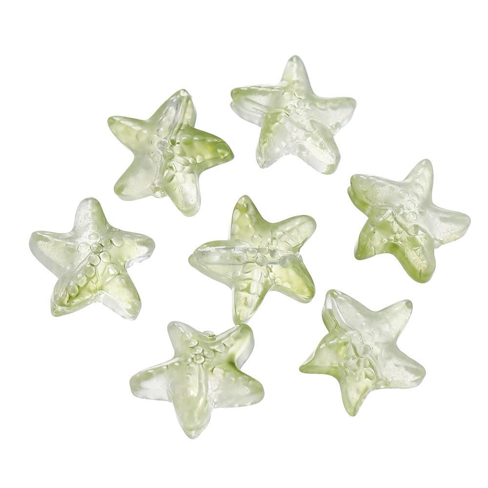10pcs Colorful Glass Starfish Beads Star Czech Glass Loose Spacer Beads For DIY Bracelet Phone Chain Jewelry Making Accessories