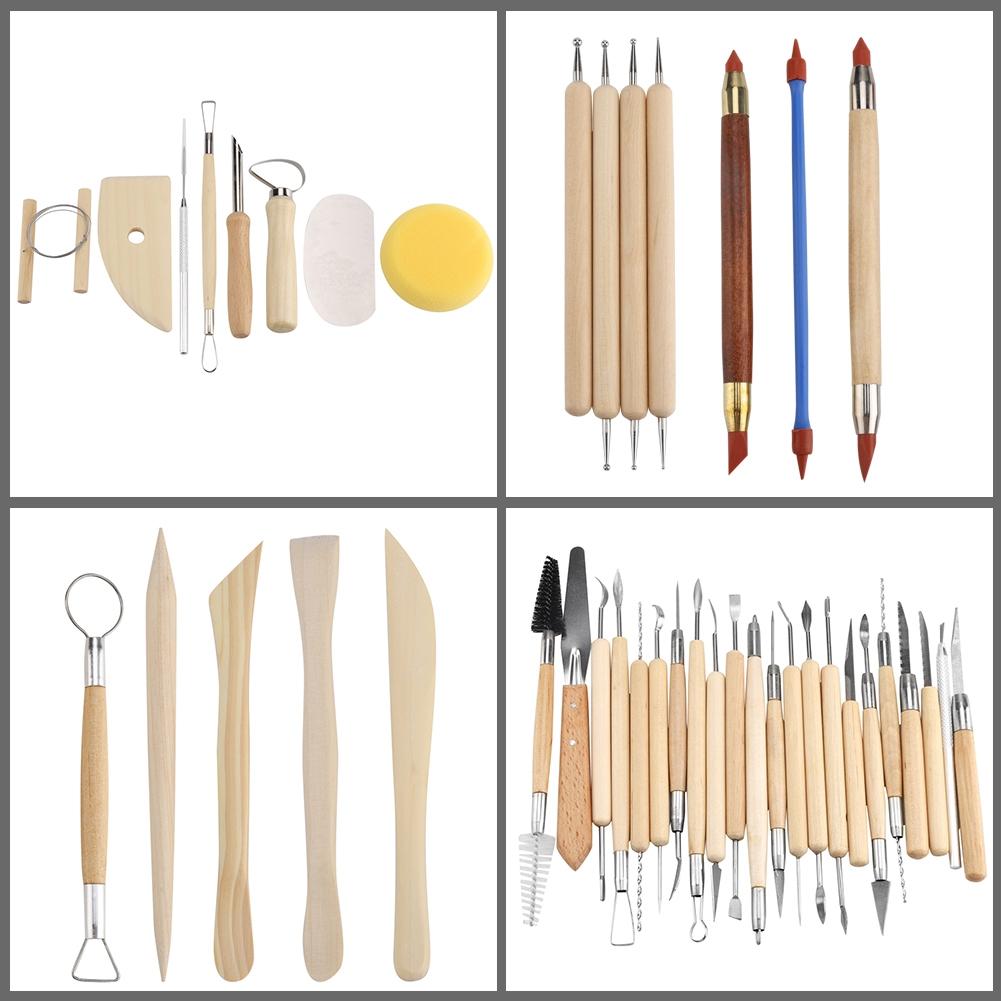 Set di 42 Pezzi di Strumenti per Artigianato in Ceramica e Argilla, Kit Combinato di Strumenti per Modellare, Intagliare e Scultura