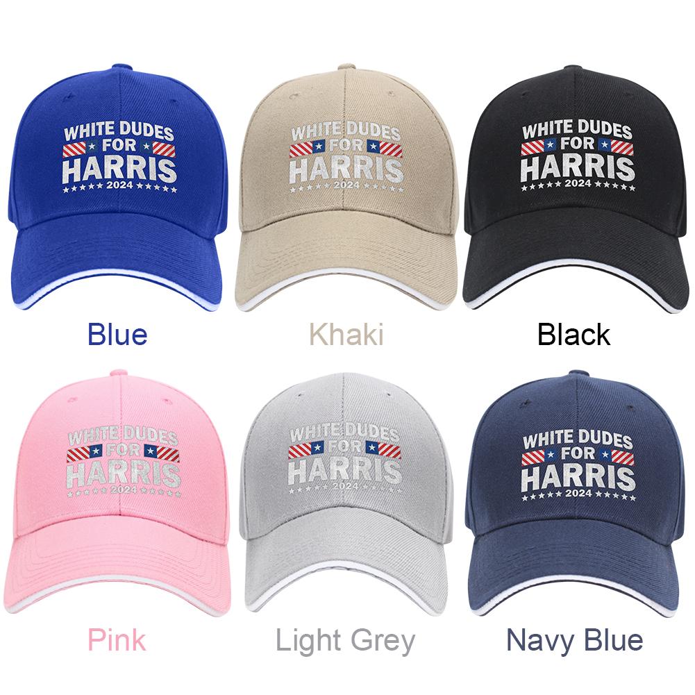 

Бейсбольная кепка White Dudes for Harris, регулируемая кепка дальнобойщика, кепка с защелкой сзади, модная бейсбольная кепка, кепка для гольфа, для занятий спортом на открытом воздухе