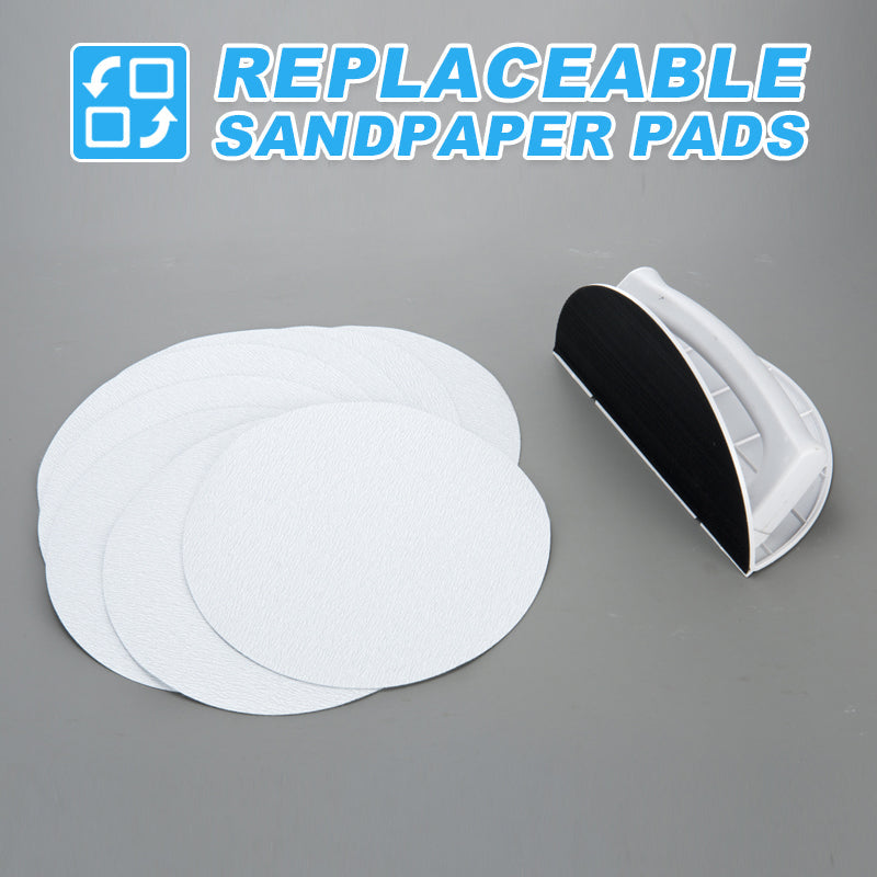 Multifunctional Semi Circular Angle Sanding Sandpaper Tool,Semicircular Internal Corner Sandpaper Hand Grinding Board Tools