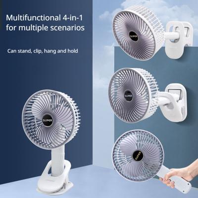 Ventilador portátil USB recarregável 3 engrenagens sem fio ventilador elétrico ventilador de mão clipe circulador ventilador de refrigeração para camping desktop escritório