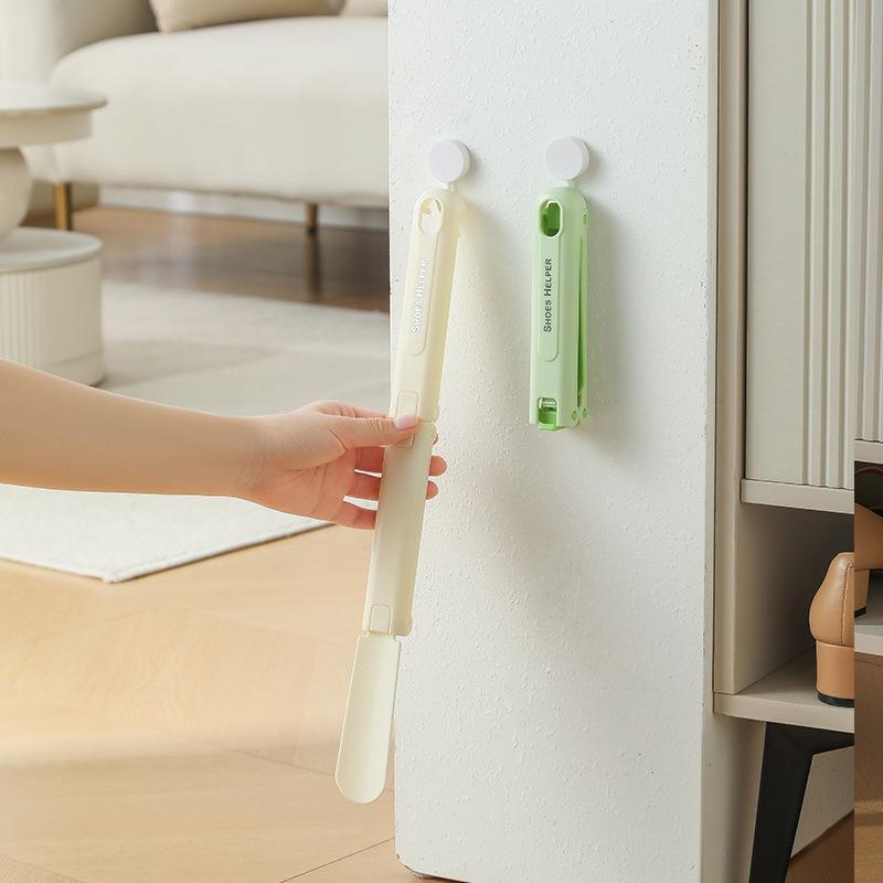Long Handle Foldable Shoehorn - Easy Reach for Elderly and Pregnant, No Bending Required