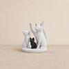 Yousheng Cute Cat Family Figurine, 3D Printed Cat Parents And Kitten Sculpture, Modern Tabletop Cat Ornament, Gift for Cat Lovers