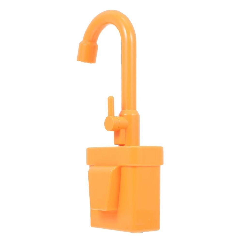 Single Hole Faucet Replacement Toy Rotatable Sink Faucet Play Tap Kitchen Sink Toy  Household оранжевый