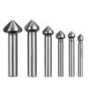 Chamfering End Mill Cutter 90 Degree 3 Flute Round Shank Long Lasting Sharpness for Metal Wood Edge Processing