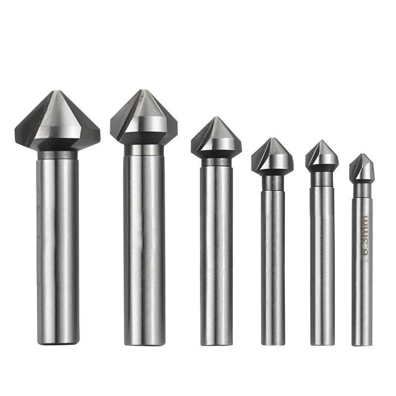 Chamfering End Mill Cutter 90 Degree 3 Flute Round Shank Long Lasting Sharpness for Metal Wood Edge Processing