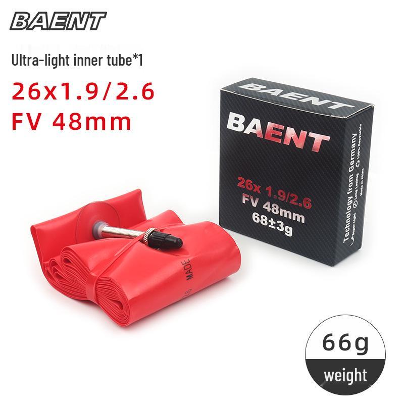 BAENT Ultralight 700C Road Bike Tube 20x1 (1-1/8), Wear-Resistant, Lightweight, Durable, Presta Valve F/V60