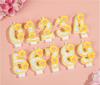 Number Birthday Candle with Decorative Bow Cake Topper for Children Girls Baking Party Supplies and Cake Decoration Accessories