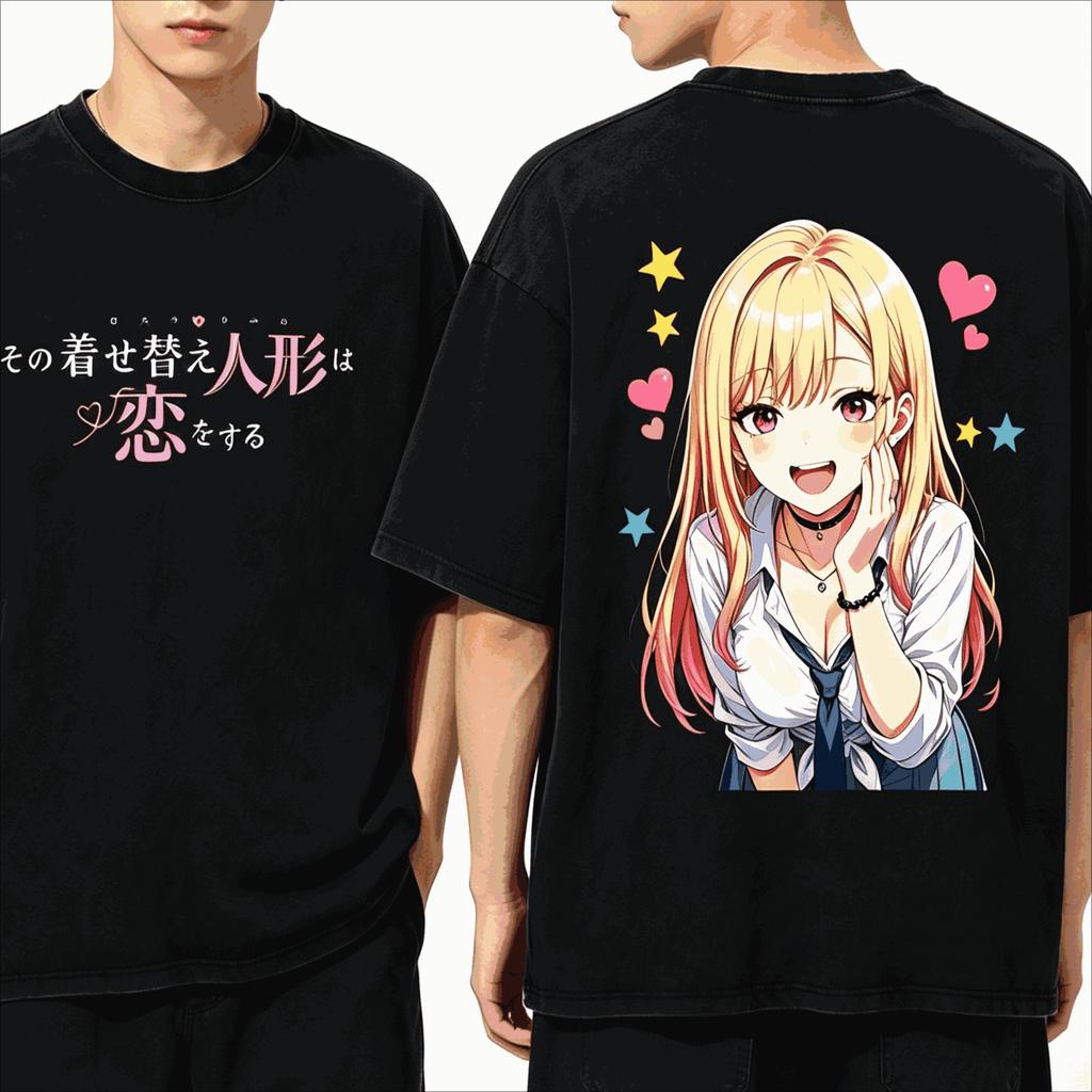 Summer Hot Sale Vintage Washed My Dress-Up Darling Marin Kitagawa Anime Graphic T Shirt Y2k Breathable And Comfortable Clothes