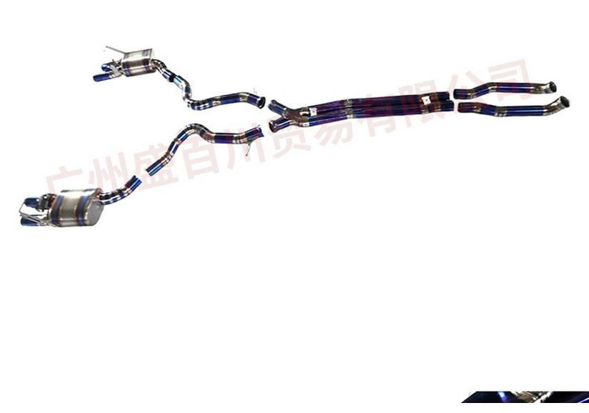 Titanium Remote Control Muffler Exhaust for Porsche Panamera 971/2.9T