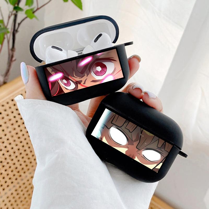 

Мягкий черный силиконовый чехол аниме «Demon Slayer» для Apple Airpods Pro 2 1 3, защитный чехол для наушников Air Pods Funda Coque Shell
