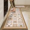Black White Geometric Runner Rug Boho Non Slip Washable Kitchen Hallway Entryway Floor Mat Home Decor
