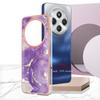 For Xiaomi Redmi 14R 5G/Xiaomi Poco C75 4G/Xiaomi Redmi 14C 4G TPU Case with IMD Marble Pattern Electroplated Back Cover
