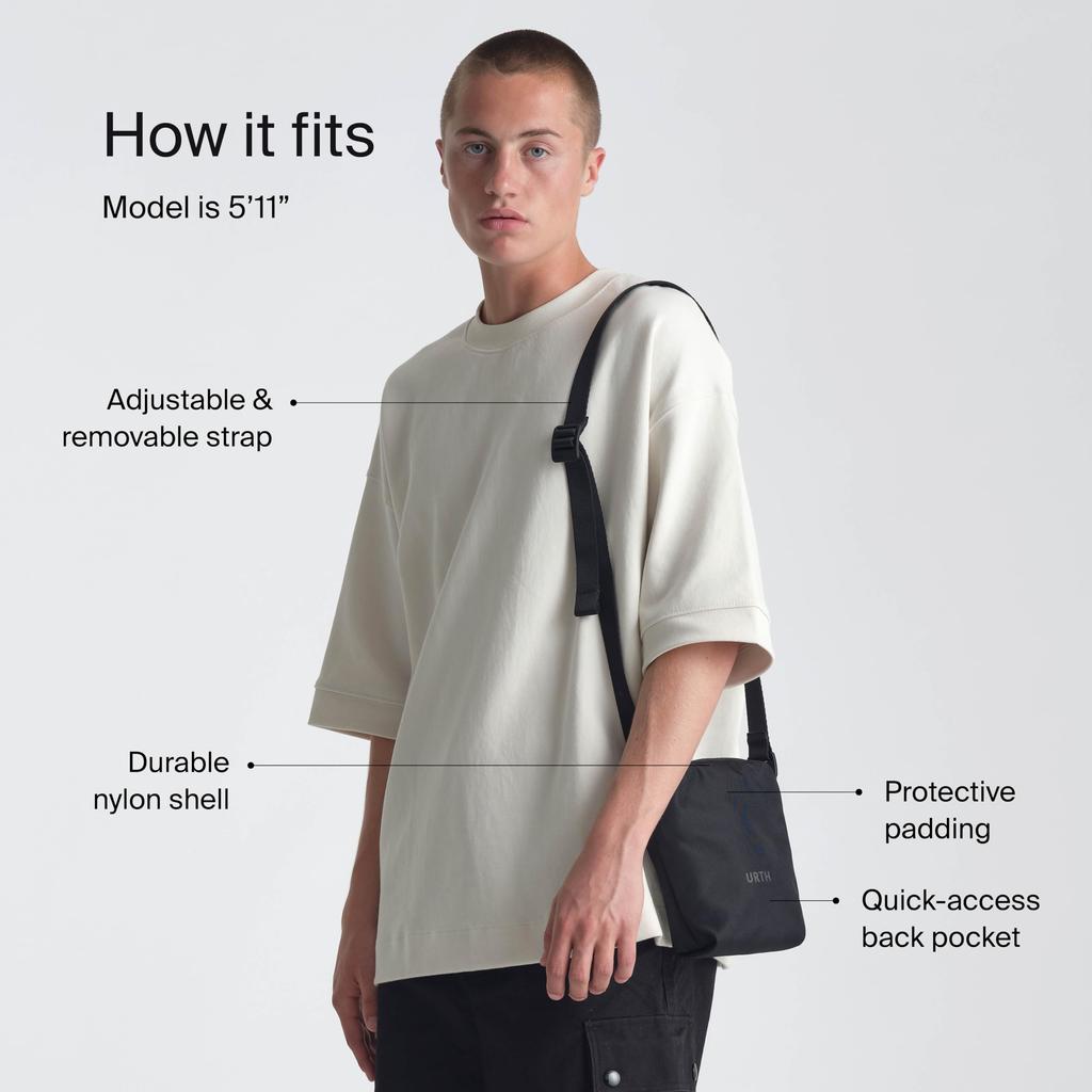 Urth Andesit Sling Kameratasche (Schwarz) 2L Kameratasche, Umhängetasche, Kompakte Tasche, Wasserdicht, Klein, Leicht, Inklusive Polster